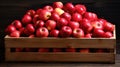 arranged apples box Royalty Free Stock Photo