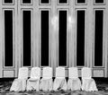 Arranged Chairs with Black and White Nuance