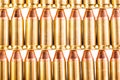 Arranged handgun ammo Royalty Free Stock Photo