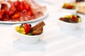 Arranged meat products with vegetables Royalty Free Stock Photo