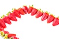 Arranged strawberries Royalty Free Stock Photo