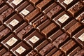 chocolate bars in a clear array Generative ai