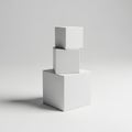 Are arranged vertically with each descending cube being larger than Royalty Free Stock Photo