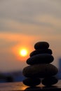 Arrangement art, stack of rocks balance