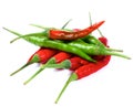 Arrangement of Chili Peppers Royalty Free Stock Photo