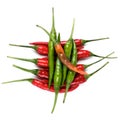 Arrangement of Chili Peppers Royalty Free Stock Photo