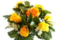 Arrangement of Colorful Silk Faux Flowers