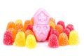 Arrangement of colorful sweets. Candy at Dutch Sinterklaas event