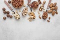 Arrangement different kinds nuts. High quality and resolution beautiful photo concept