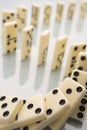 Arrangement Of Domino Pieces Collapsing Royalty Free Stock Photo