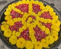 Flowers Rangoli - Floating Decoration on a Water Bowl