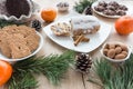 Arrangement of Gingerbread, Spiced Biscuits and Christstollen