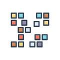 Color illustration icon for Arrangement, system and order