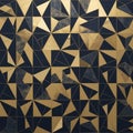 Arrangement of interlocking triangles, primarily in shades of gold Royalty Free Stock Photo