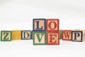 The arrangement of letters forms one word, version 95 Royalty Free Stock Photo