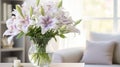 Immaculate Perfectionism: White Vase With Purple Flowers