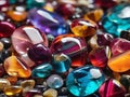 Arrangement of multi-colored semi-precious stones: aesthetics in the details Royalty Free Stock Photo