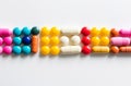 Arrangement of Multicolored Pills