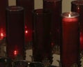 An Arrangement of Prayer Candles in a Church Royalty Free Stock Photo