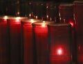 An Arrangement of Prayer Candles in a Church Royalty Free Stock Photo