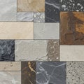 Arrangement of rectangular stone tiles, featuring an array of Royalty Free Stock Photo