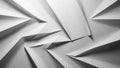 Arrangement of sharp angular folds on a monochromatic surface giving it a Royalty Free Stock Photo