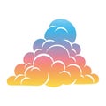 The arrangement suggests a whimsical, playful interpretation of a cloud Royalty Free Stock Photo