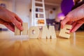 New Home: Arranging HOME letters