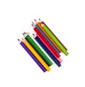 Arrangment of Colorful Pencils on White Background Royalty Free Stock Photo