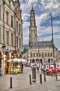 Arras town square and city hall in France