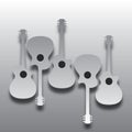 An array of abstract acoustic guitars Royalty Free Stock Photo