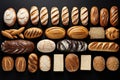 Array Of Bread Varieties Thoughtfully Presented Royalty Free Stock Photo