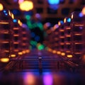 An array of computer servers - with copy space. Royalty Free Stock Photo