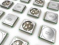 Array of CPU's . Central processor units