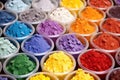 array of different ceramic pigments for glazing