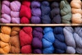 an array of different types of wool fibers