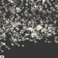 Array with Dynamic Emitted Particles. Abstract Dynamic Background. Bokeh Effect. Composition with Motion Effect. Vector Royalty Free Stock Photo