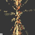 Array with Dynamic Emitted Particles. Abstract Dynamic Background. Composition with Motion Effect. Bokeh Effect. Vector Royalty Free Stock Photo
