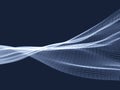 Array with Dynamic Emitted Particles. 3D Technology Style. Abstract Background. Vector Illustration Royalty Free Stock Photo
