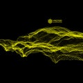 Flowing Particle Waves. Abstract Science or Technology Background Royalty Free Stock Photo