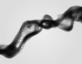 Array with Dynamic Emitted Particles. Flowing Particle Waves Royalty Free Stock Photo