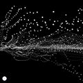 Array with Dynamic Emitted Particles. Water Splash Imitation. Abstract Background. Royalty Free Stock Photo