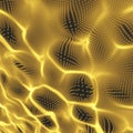 Array with Dynamic Particles. 3d Futuristic technology style. Abstract Background. Texture. Glowing points Royalty Free Stock Photo