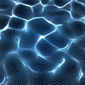 Array with Dynamic Particles. 3d Futuristic technology style. Abstract Background. Texture. Glowing points. Royalty Free Stock Photo