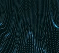 Array with Dynamic Particles. 3d Futuristic technology style. Abstract Background. .Texture. Glowing points. Vector Illustration