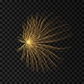 Array with dynamic particles. 3d futuristic technology style. Abstract background. Vector illustration