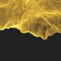 Array with Dynamic Particles. 3D Technology Style. Abstract Background. Royalty Free Stock Photo