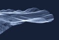 Array with Dynamic Particles. 3D Technology Style. Abstract Background. Royalty Free Stock Photo