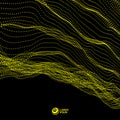 Array with Dynamic Particles. Flowing particle waves Royalty Free Stock Photo