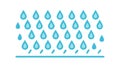 Array of Falling Raindrops Abstract Water Pattern, vector design Generative AI Royalty Free Stock Photo